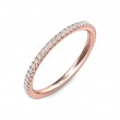 FlyerFit® 14K Pink Gold Micropave Cutdown Wedding Band