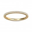 FlyerFit® 18K Yellow Gold Micropave Cutdown Wedding Band