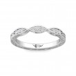 FlyerFit® 18K White Gold Vintage Wedding Band