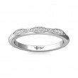 FlyerFit® 18K White Gold Micropave Bead Set Wedding Band