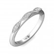 FlyerFit® 18K White Gold Micropave Bead Set Wedding Band