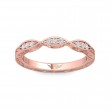 FlyerFit® 18K Pink Gold Vintage Wedding Band
