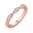 FlyerFit® 18K Pink Gold Vintage Wedding Band