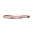 FlyerFit® 18K Pink Gold Micropave Bead Set Wedding Band