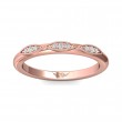 FlyerFit® 18K Pink Gold Micropave Bead Set Wedding Band