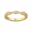 FlyerFit® 18K Yellow Gold Vintage Wedding Band