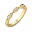 FlyerFit® 18K Yellow Gold Vintage Wedding Band