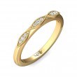 FlyerFit® 14K Yellow Gold Micropave Bead Set Wedding Band