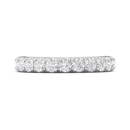 FlyerFit&reg; Platinum Micropave Cutdown Wedding Band
