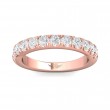 FlyerFit® 14K Pink Gold Micropave Cutdown Wedding Band