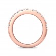 FlyerFit® 14K Pink Gold Micropave Cutdown Wedding Band