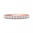 FlyerFit® 18K Pink Gold Micropave Cutdown Wedding Band