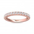 FlyerFit® 18K Pink Gold Micropave Cutdown Wedding Band