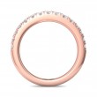 FlyerFit® 18K Pink Gold Micropave Cutdown Wedding Band