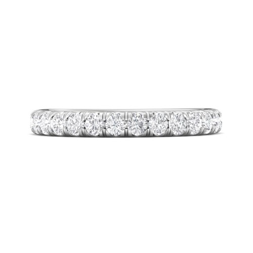 FlyerFit&reg; Platinum Micropave Cutdown Wedding Band