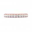 FlyerFit® 18K Pink Gold Micropave Cutdown Wedding Band