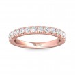 FlyerFit® 18K Pink Gold Micropave Cutdown Wedding Band