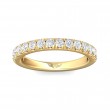 FlyerFit® 18K Yellow Gold Micropave Cutdown Wedding Band