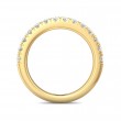 FlyerFit® 18K Yellow Gold Micropave Cutdown Wedding Band
