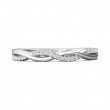 FlyerFit® Platinum Micropave Cutdown Wedding Band
