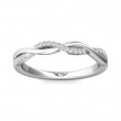 FlyerFit® Platinum Micropave Cutdown Wedding Band