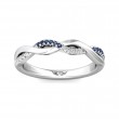 FlyerFit® 14K White Gold Micropave Cutdown Wedding Band
