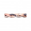 FlyerFit® 14K Pink Gold Micropave Cutdown Wedding Band