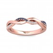 FlyerFit® 14K Pink Gold Micropave Cutdown Wedding Band