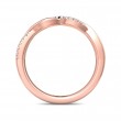 FlyerFit® 14K Pink Gold Micropave Cutdown Wedding Band