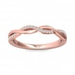 FlyerFit® 18K Pink Gold Micropave Cutdown Wedding Band
