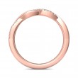 FlyerFit® 18K Pink Gold Micropave Cutdown Wedding Band