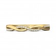 FlyerFit® 18K Yellow Gold Micropave Cutdown Wedding Band