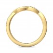 FlyerFit® 18K Yellow Gold Micropave Cutdown Wedding Band