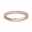 FlyerFit® 18K Pink Gold Micropave Bead Set Wedding Band