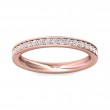 FlyerFit® 18K Pink Gold Micropave Bead Set Wedding Band