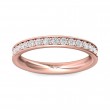 FlyerFit® 18K Pink Gold Micropave Bead Set Wedding Band