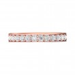 FlyerFit® 18K Pink Gold Micropave Bead Set Wedding Band