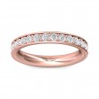 FlyerFit® 18K Pink Gold Micropave Bead Set Wedding Band