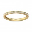 FlyerFit® 18K Yellow Gold Micropave Bead Set Wedding Band