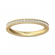 FlyerFit® 18K Yellow Gold Micropave Bead Set Wedding Band