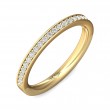 FlyerFit® 18K Yellow Gold Micropave Bead Set Wedding Band