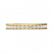 FlyerFit® 18K Yellow Gold Micropave Bead Set Wedding Band