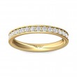 FlyerFit® 18K Yellow Gold Micropave Bead Set Wedding Band