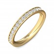 FlyerFit® 18K Yellow Gold Micropave Bead Set Wedding Band