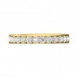 FlyerFit® 18K Yellow Gold Micropave Bead Set Wedding Band