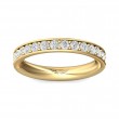 FlyerFit® 18K Yellow Gold Micropave Bead Set Wedding Band