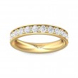 FlyerFit® 18K Yellow Gold Micropave Bead Set Wedding Band