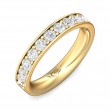 FlyerFit® 18K Yellow Gold Micropave Bead Set Wedding Band