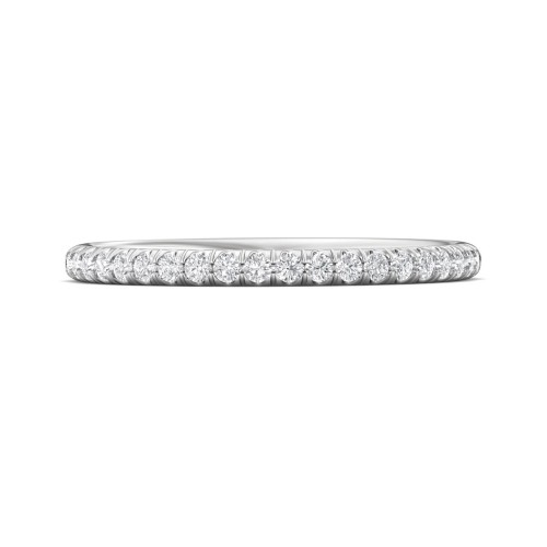 FlyerFit&reg; Platinum Micropave Cutdown Wedding Band