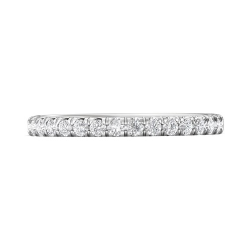 FlyerFit&reg; Platinum Micropave Cutdown Wedding Band